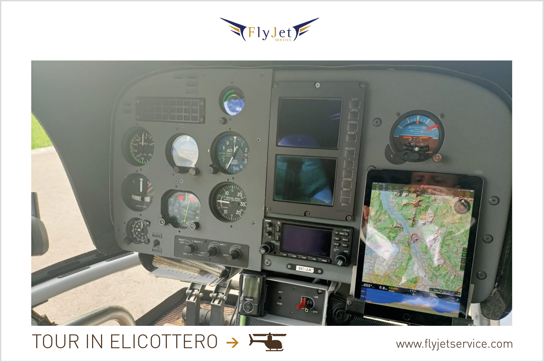 Tour in elicottero con sorvolo del Lago di Como, visita in cantina e pranzo all'Albereta. Fly Jet Service è a tua disposizione.